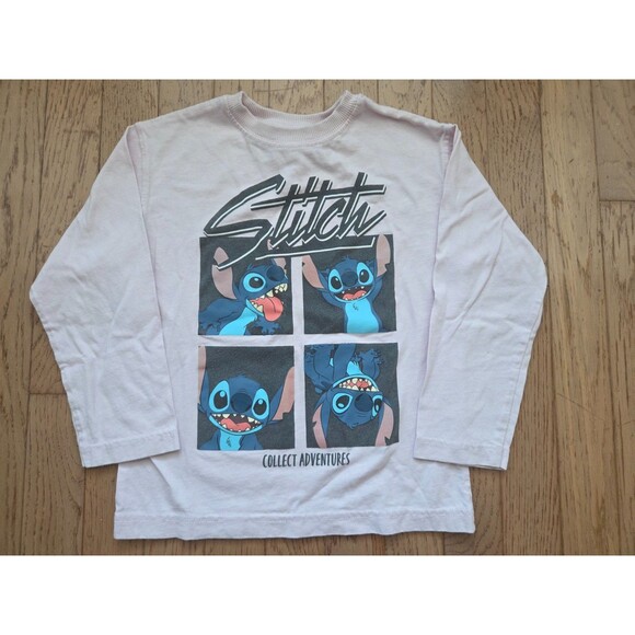 Disney Other - Disney x Zara Girls T-Shirt Lilo & Stitch Stitch Long Sleeve Top Size 6-7 Years